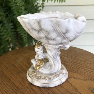 Vintage Mermaid Dish Compote